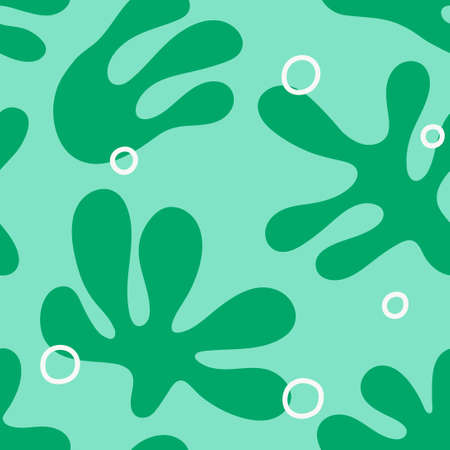 Abstract Seaweed Seamless Patternのイラスト素材