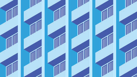 Isometric Building Facade Illustrationのイラスト素材