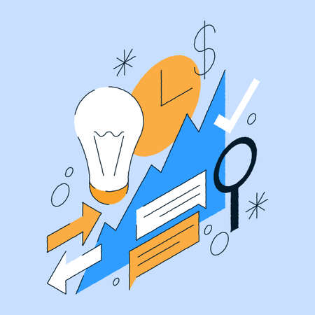 Anti Crisis Management Isometric Illustrationのイラスト素材