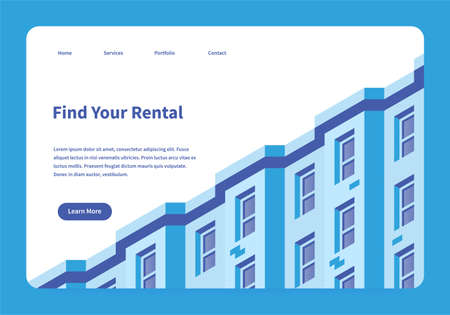 Rental Service Landing Pageのイラスト素材