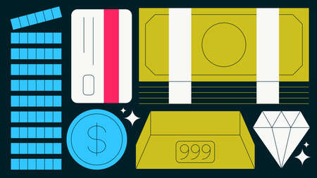 Wealth Flat Concept Illustrationのイラスト素材