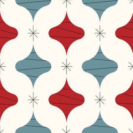Mid Century Abstract Seamless Patternのイラスト素材