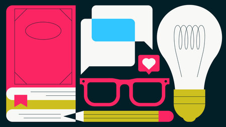 Storytelling Flat Concept Illustrationのイラスト素材