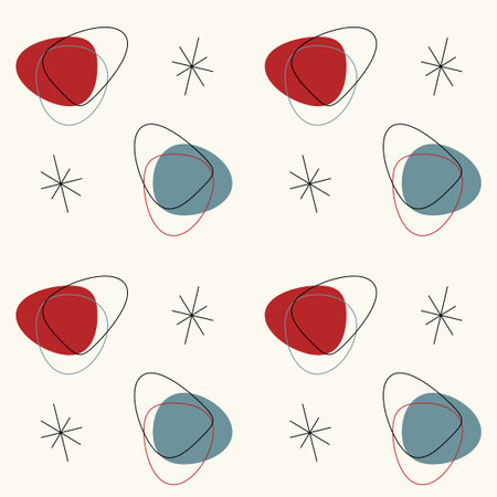 Mid Century Abstract Seamless Patternのイラスト素材