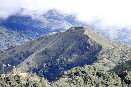 KANJANABURI,THAILAND July 2, KHAO CHANG PUAK with landscape viewの写真素材