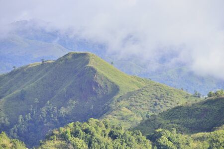 KANJANABURI,THAILAND July 2, KHAO CHANG PUAK with landscape viewの写真素材