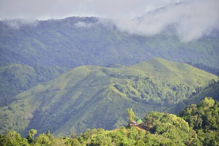 KANJANABURI,THAILAND July 2, KHAO CHANG PUAK with landscape viewの写真素材