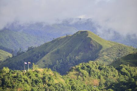 KANJANABURI,THAILAND July 2, KHAO CHANG PUAK with landscape viewの写真素材