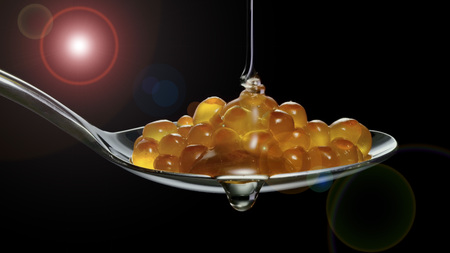 Filled with berries on a black backgroundの写真素材