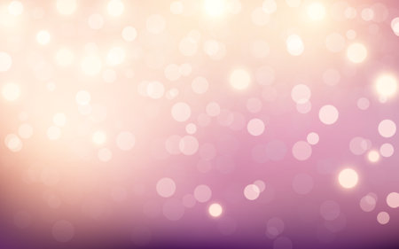 Purple and pink color light bokeh abstract background, Vector eps 10 illustration bokeh particles, Background decorationのイラスト素材