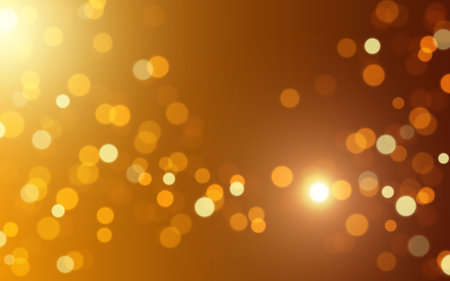 Golden luxury bokeh black background, Vector eps 10 illustration bokeh particles, Background decorationのイラスト素材