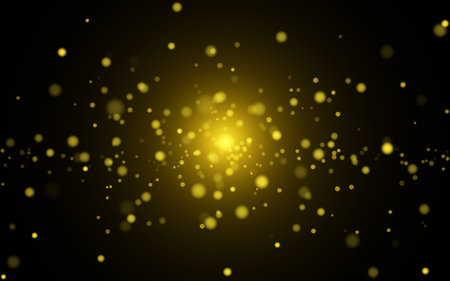 Golden luxury bokeh soft light abstract backgrounds, Vector eps 10 illustration bokeh particles, Backgrounds decorationのイラスト素材