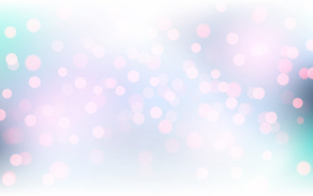 Pastel Bokeh Light with Soft Blue and Pink Hues. Dreamy Blurred Circles in Delicate Pastel Tones, Background decorationのイラスト素材