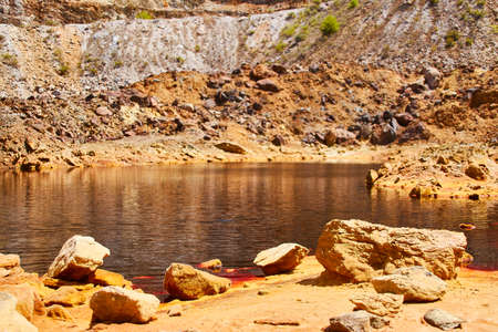 polluted red lake