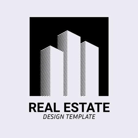 Real Estate Logo Icon Creative Design Template vectorのイラスト素材