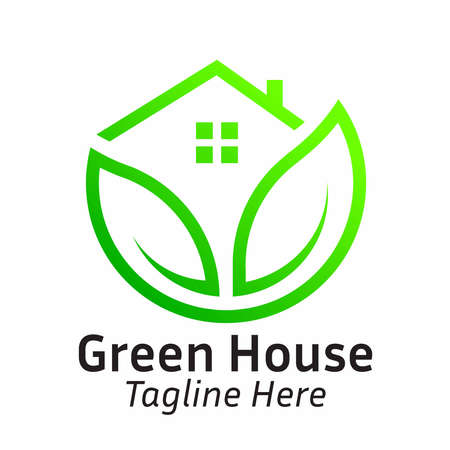 House Green Logo Design Template vectorのイラスト素材