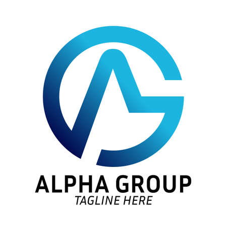 G A Letter Logo Design Template. Creative Minimal Alphabet emblem design template. Graphic Symbol for Corporate Business Identity.Creative Vector graphic element.のイラスト素材