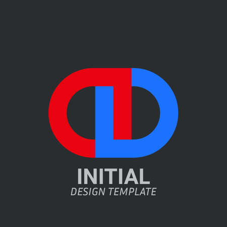 Initial Letter D, DD, D and D Logo icon concept. Creative Minimal Alphabet emblem design template. Graphic Symbol for Corporate Business Identity.Creative Vector graphic element.のイラスト素材