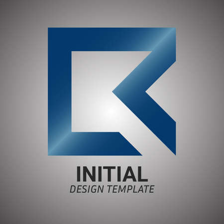 Initial Letter LR, RL, L & R Logo Icon Creative Design Template. Creative Minimal Alphabet emblem design template. Graphic Symbol for Corporate Business Identity.Creative Vector graphic element.のイラスト素材