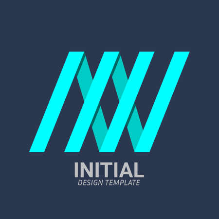 Initial Letter N, NN, N & N Logo Icon Creative Design Template. Creative Minimal Alphabet emblem design template. Graphic Symbol for Corporate Business Identity.Creative Vector graphic element.のイラスト素材