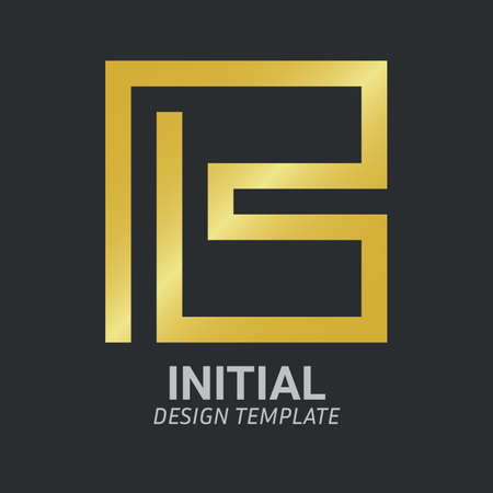 Initial Letter PB, P B, P & B Logo Icon Creative Design Template. Creative Minimal Alphabet emblem design template. Graphic Symbol for Corporate Business Identity.Creative Vector graphic element.のイラスト素材
