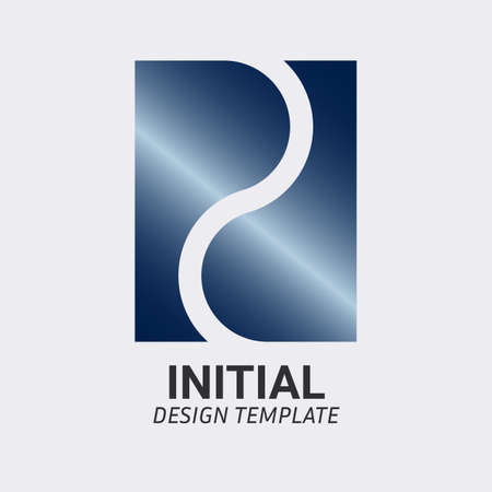 Initial Letter PD, DP, P & D Logo icon concept. Creative Minimal Alphabet emblem design template. Graphic Symbol for Corporate Business Identity.Creative Vector graphic element.のイラスト素材