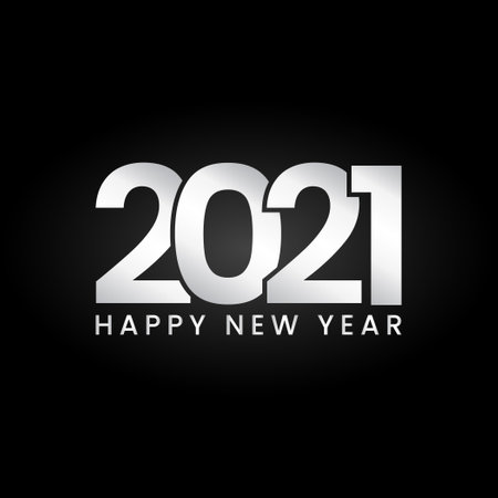 Happy New Year 2021 winter holiday background. New year symbol vector illustration. Creative Design Template vector.のイラスト素材