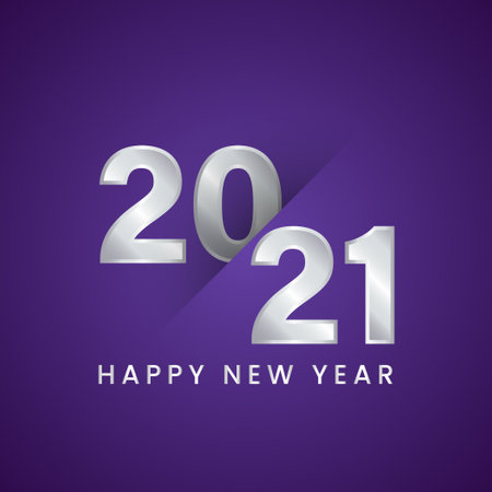 Happy New Year 2021 winter holiday background. New year symbol vector illustration. Creative Design Template vector.のイラスト素材
