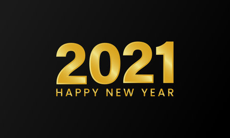 Happy New Year 2021 winter holiday background. New year symbol vector illustration. Creative Design Template vector.のイラスト素材