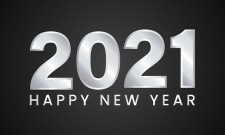 Happy New Year 2021 winter holiday background. New year symbol vector illustration. Creative Design Template vector.のイラスト素材