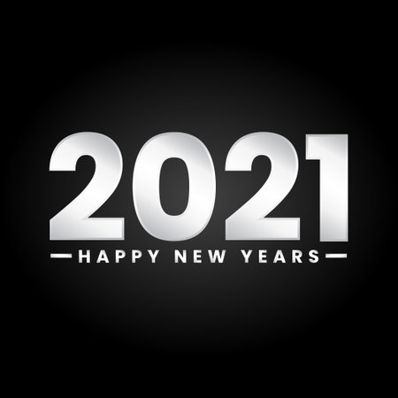 Happy New Year 2021 winter holiday background. New year symbol vector illustration. Creative Design Template vector.のイラスト素材