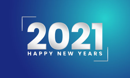 Happy New Year 2021 winter holiday background. New year symbol vector illustration. Creative Design Template vector.のイラスト素材