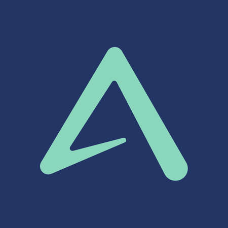 Initial Letter A Logo Icon Concept. Creative Minimal Alphabet Emblem Design Template. Graphic Symbol for Corporate Business Identity.Creative Vector Graphic Element.のイラスト素材
