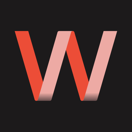Initial Letter W Logo with Folding Icon Concept. Creative Minimal Alphabet Emblem Design Template. Graphic Symbol for Corporate Business Identity.Creative Vector Graphic Element.のイラスト素材