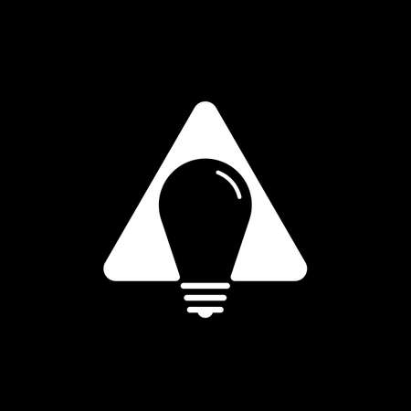 Initial Letter A Logo icon with bulb concept. Creative Minimal Alphabet emblem design template. Graphic Symbol for Corporate Business Identity.Creative Vector graphic element.のイラスト素材