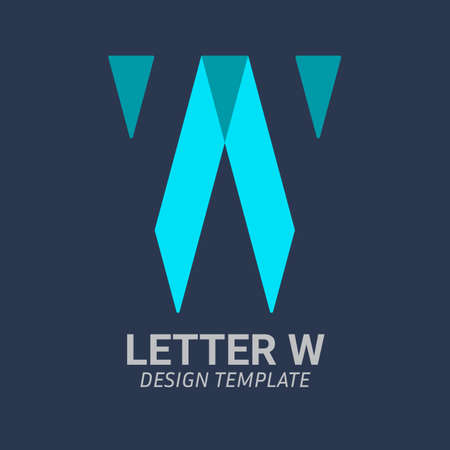 Initial Letter W Logo Icon Creative Design Templateのイラスト素材