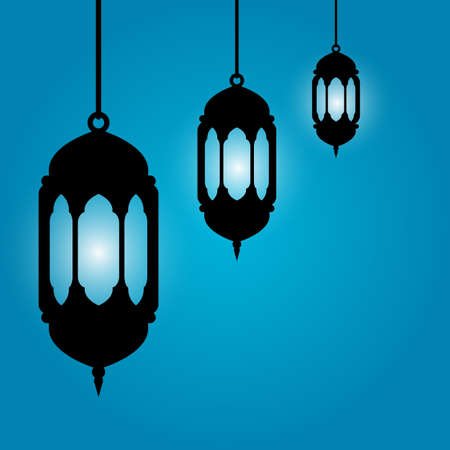 Arabian Lantern background Wallpaper Creative Design Template vectorのイラスト素材