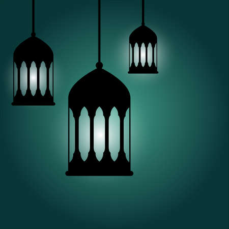 Arabian Lantern background Wallpaper Creative Design Template vectorのイラスト素材
