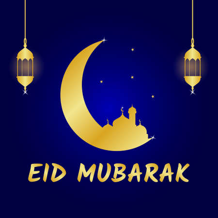 Eid Mubarak islamic design background. Creative Design Template vector illustration.のイラスト素材