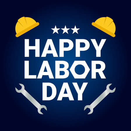 Happy International Labor Day banner 1st May background wallpaper Creative Design Template vector illustrationのイラスト素材
