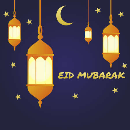 Eid Mubarak islamic design background. Creative Design Template vector illustration.のイラスト素材