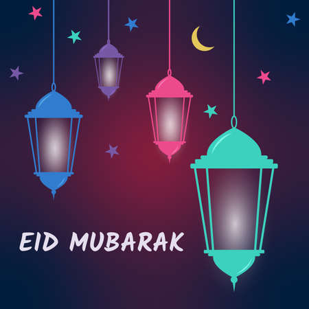 Eid Mubarak islamic design background. Creative Design Template vector illustration.のイラスト素材