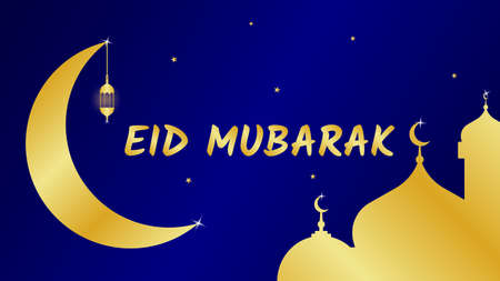 Eid Mubarak islamic design background. Creative Design Template vector illustration.のイラスト素材