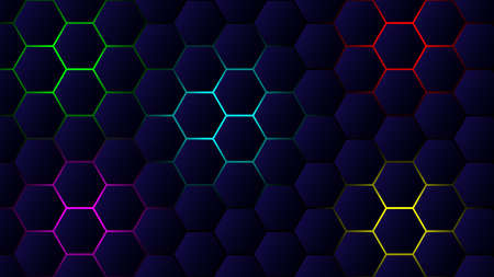 Abstract textured of geometric shapes. Hexagonal Halftone Pattern background. Wallpaper Creative Design Template vectorのイラスト素材