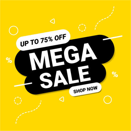 sale discount banner template promotion. banner background. big sale. special offer. flash sale. Creative Design Template vector illustration.のイラスト素材