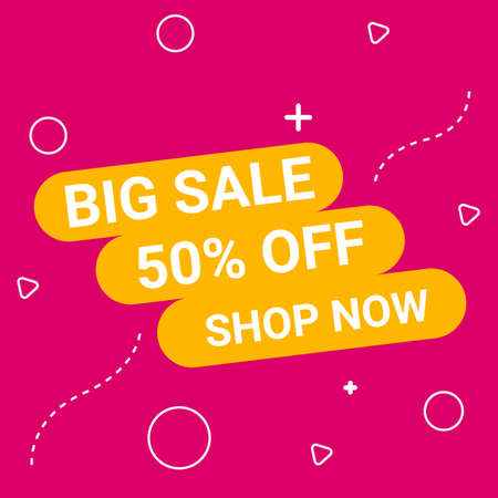 sale discount banner template promotion. banner background. big sale. special offer. flash sale. Creative Design Template vector illustration.のイラスト素材