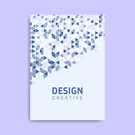 Minimal Cover Design template with hexagon and triangle modern different style on background for brochure catalog poster book magazine. Creative Vector graphic Illustration.のイラスト素材