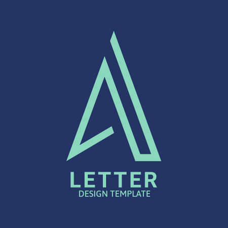 Initial Letter A Logo Icon Concept. Creative Minimal Alphabet Emblem Design Template. Graphic Symbol for Corporate Business Identity.Creative Vector Graphic Element.のイラスト素材
