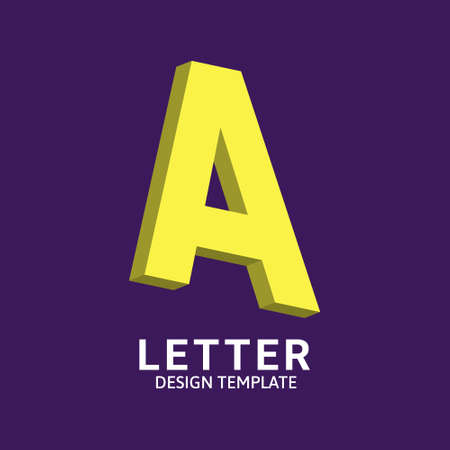 Initial Letter A Logo Icon Concept. Creative Minimal Alphabet Emblem Design Template. Graphic Symbol for Corporate Business Identity.Creative Vector Graphic Element.のイラスト素材