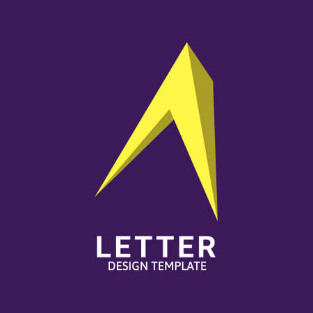 Initial Letter A Logo Icon Concept. Creative Minimal Alphabet Emblem Design Template. Graphic Symbol for Corporate Business Identity.Creative Vector Graphic Element.のイラスト素材